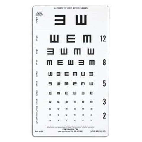 Good Chart Illiterate Vision Testing 10' Testing Distance Eachch - Lite Co - 800714