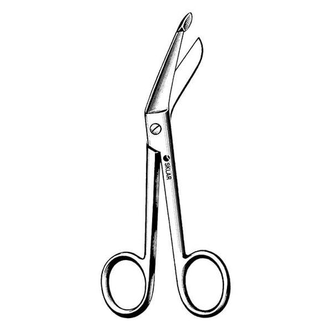 Sklar Instruments Scissors Bandage Lister 8" Blunt/Blunt Smooth Angled Stainless Steel Each - 11-1080