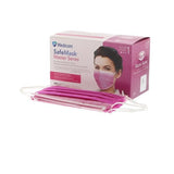 Medicom Mask Procedure SafeMask Master Series ASTM Level 1 Azalea Size 50/Bx, 10 BX/CA - 2051
