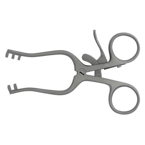Hermann Medizentechnik Retractor Weitlaner 4" Sharp 2x3 Teeth Stainless Steel Each - BR18-65010