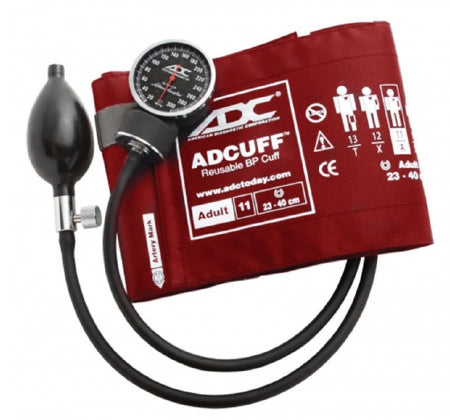ADC American Diagnostic Corp Diagnostix 720 Series Aneroid Sphygmomanometer Palm Style Hand Held 2-Tube Adult Size Arm