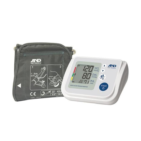 A&D Engineering, Inc Monitor Blood Pressure Premium 22-42cm Adult Arm Digital Display Gray Eachch, 10 Each/CA - UA-767FAC