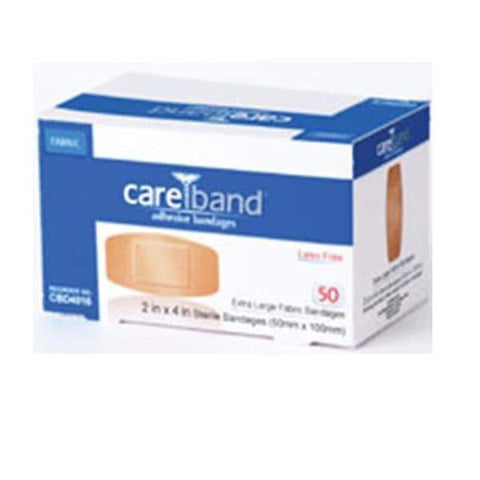 Aso Corporation Bandage Strips Elastic/Fabric Careband 2x4" Flexible Tan LF 50/Bx, 12 BX/CA - CBD4016