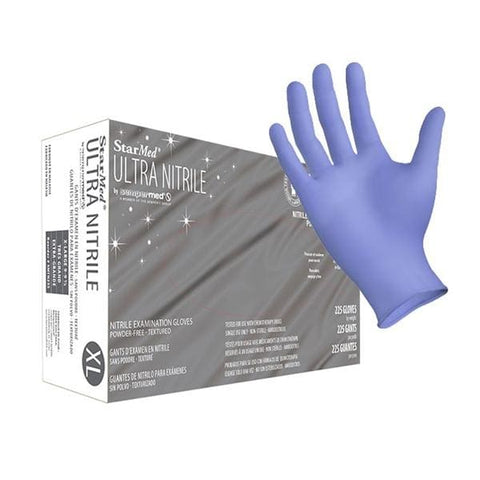 Sempermed USA, Inc Gloves Exam StarMed Ultra Powder-Free Nitrile Latex-Free XS Violet Blue 250/Bx, 10 BX/CA - SMTN251