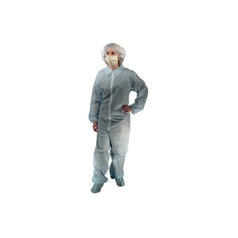 Dukal Corporation Coverall Staff Disposable X-Large Blue 5/Bg, 5 BG/CA - 392XL