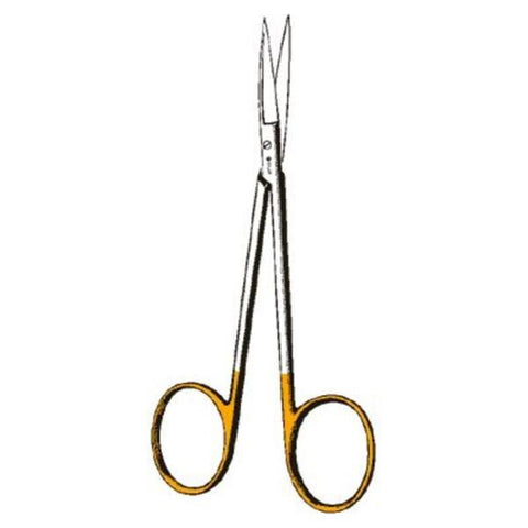 Sklar Instruments Scissors Iris Sklar Edge TC 4-1/2" Sharp/Sharp Smooth Straight SS/TC Each - 16-2405