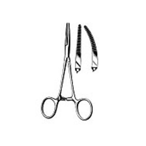 Medical Action Industries Forcep Hemostatic Kelly 5-1/2" Serrated Tip Curved Nckl Plt Stl Disposable 20/Bx - 56225