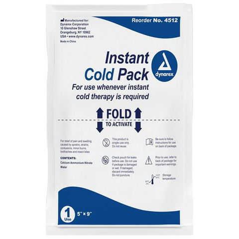 Dynarex Corporation Pack Cold Instant Disposable 5x9" Each, 24 Each/CA - 4512