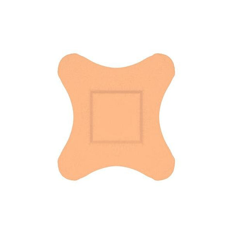 Dynarex Corporation Bandage Four Wing Fabric 3x3" Flexible Flesh LF 50/Bx, 24 BX/CA - 3620