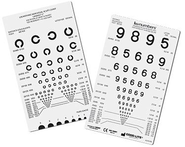LEA NUMBERS® AND LANDOLT C NEAR VISION CARD
