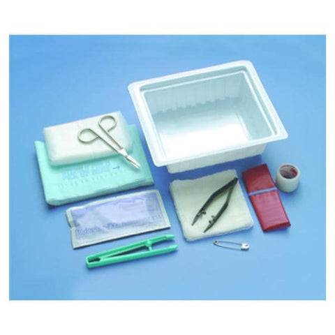 Busse Hospital Disposable Tray Dressing Change With Scissors/Transfer Forceps LF Sterile 20/Ca - 759