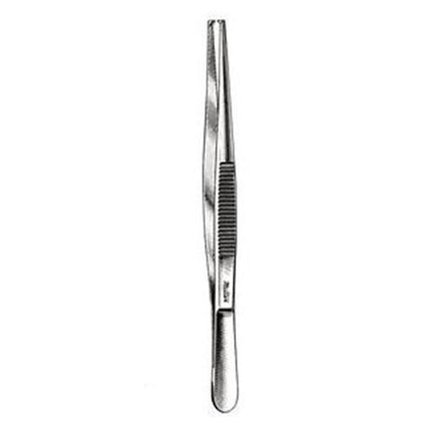 Miltex Forcep Tissue 5-1/2" Serrated 1x2 Teeth Stainless Steel Disposable 12/Pk - Integra Miltex - EG6-44