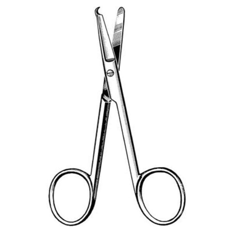 Sklar Instruments Scissors Stitch Spencer (Littauer) Surgi-OR 3-1/2" Bl/Bl Smooth Straight SS Each - 95-346