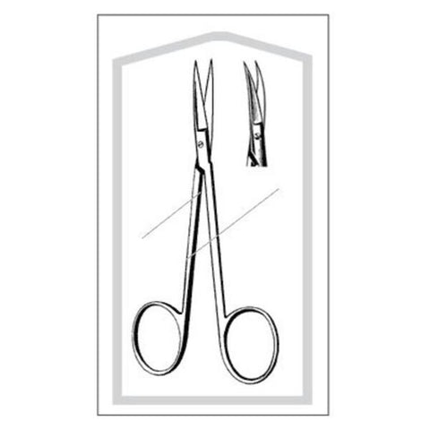 Sklar Instruments Scissors Surgical Iris Econo 4-1/2" Sharp/Sharp Smooth Curved SS Disp 50/Ca - 96-2506