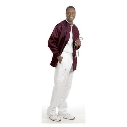 Fashion Seal Jacket Warm-Up 65% Polyester / 35% Cotton Burgundy Large Each - 7691-L