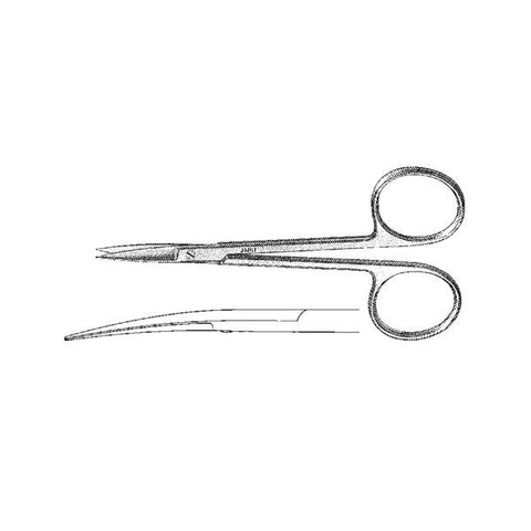 Integra Miltex Inc Scissors Iris 4-5/8" Sharp/Sharp Curved Stainless Steel Each - 360-101