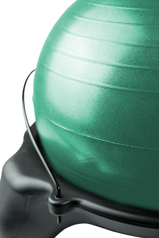 CanDo Ball Stool - Plastic - Mobile - No Back - Adult Size - with 22" Green Ball