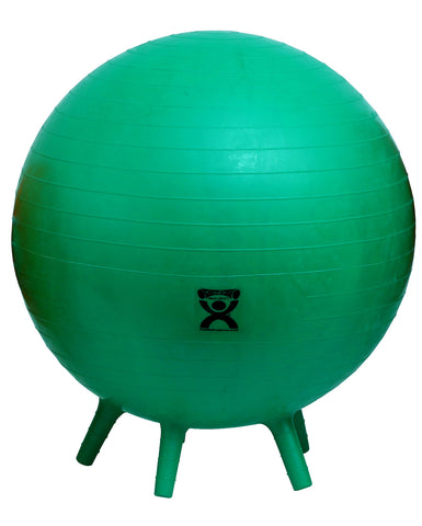 CanDo Inflatable Exercise Ball - with Stability Feet - Green - 26" (65 cm)