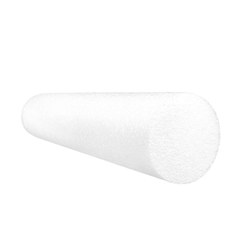 CanDo Foam Roller - Jumbo - White PE foam - 8" x 36" - Round