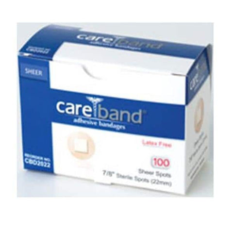 National Distribution & Contra Bandage Spot Fabric Careband 7/8" Flexible Sheer/Flesh LF 12/BXca - ASO CBD2022-012