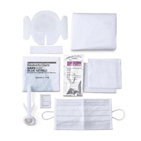 Medical Action Industries Kit Dressing Change Central Line With Nitrile Gloves/Wrap 17x19" 20/Ca - 262834