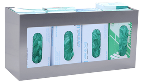 Omnimed Double Stacked Quad Stainless Steel Glove Box Holder