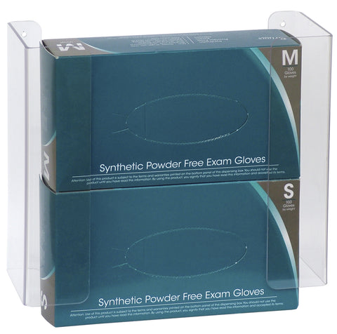 Omnimed Double Clear Acrylic/PETG Glove Box Holder