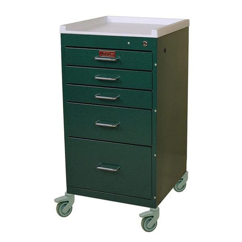 Harloff Manufacturing Cart Treatment/Procedure Mini Line 5 Drawer Key Lock Each - 3145K