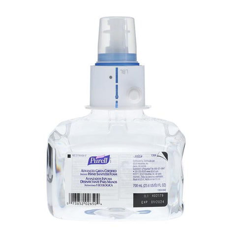 Gojo Industries Inc Sanitizer Hnd Fm Purell Advanced f/ LTX-7 Dspnsr 70% Ethyl Alc v/v 700mL Rfl Each, 3 Each/CA - 1304-03