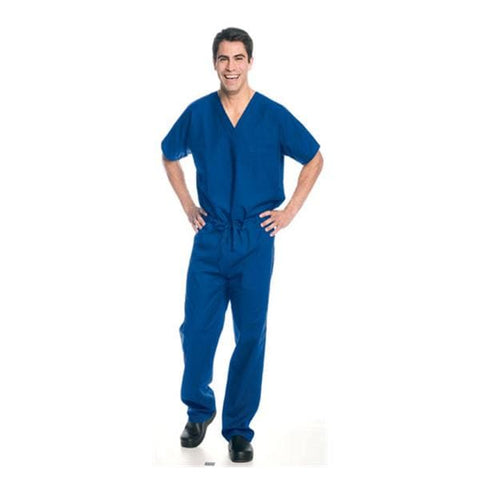 Landau Uniforms Inc. Shirt Scrub 7502 Unisex 2X Large Royal Blue Each - 7502-BEP-XXL