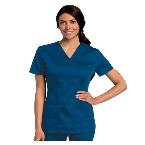 Landau Uniforms Inc. Shirt Scrub 7502 Unisex 3X Large Galaxy Blue Each - 7502-BGP-3XL