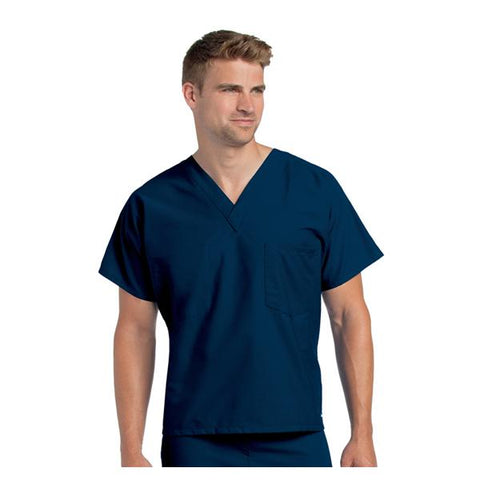 Landau Uniforms Inc. Shirt Scrub 7502 Unisex 2X Large Navy Each - 7502-BNP-XXL