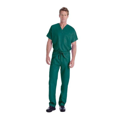 Landau Uniforms Inc. Shirt Scrub 7502 Unisex 4X Large Hunter Each - 7502-GHP-4XL
