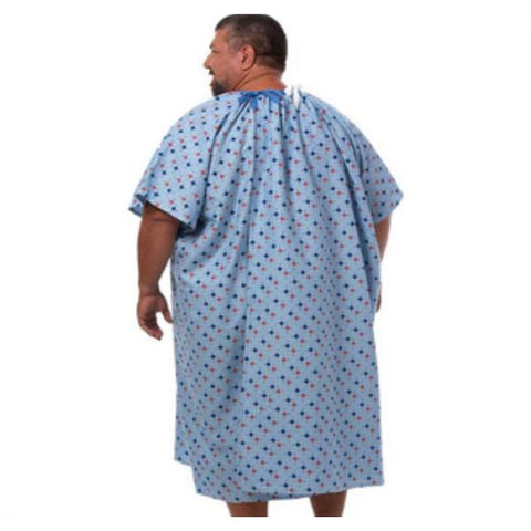 Fashion Seal Gown Patient Poly/Ctn Unsx DmndInThRgh Sm 50" Bck Ovrlp Adlt Each - 733