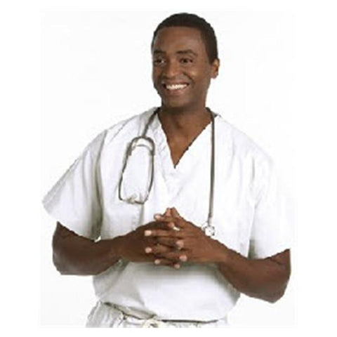 Fashion Seal Shirt Scrub Unisex Small White Each - 6711-S