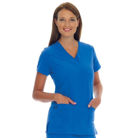 Jockey (TM) Scrubs Shirt Scrub Jockey 2206 Womens 2X Large Royal Blue Each - 2206-064-2X