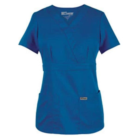Grey's Anatomy (TM) Shirt Scrub Greys Anatomyâ„¢ 4153 Crossover Womens 2X Large Royal Blue Each - 4153X-08-2XL