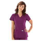 Grey's Anatomy (TM) Shirt Scrub Greys Anatomy™ 4153 Crossover Womens X-Small Wine Each - 4153-65-XS