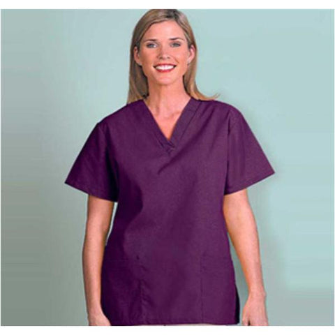 Fashion Seal Shirt Scrub Fashion Poplin Womens 2X Large Eggplant Each - 7326-2XL