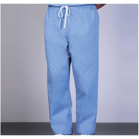 Fashion Seal Pant Scrub 55% Cotton / 45% Polyester Unisex Ceil Blue Lg Reversible 1 Pocket Each - 899-L