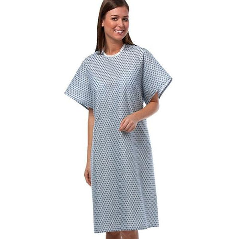 Fashion Seal Gown Patient Polyester / Cotton Sheeting Lg 42 Unsx Blu Str Bck Ovrlp Adlt Each - 781-L