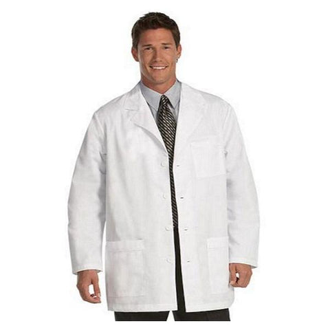 Fashion Seal Lab Coat Short 65% Polyester / 35% Cotton Mens White Size 38 34 in Each - 447-38