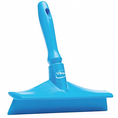 10 W Straight Rubber Floor Squeegee With Handle Blue