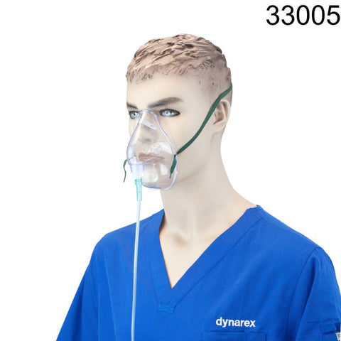 Dynarex Oxygen Masks - Medium-Concentration case of 50