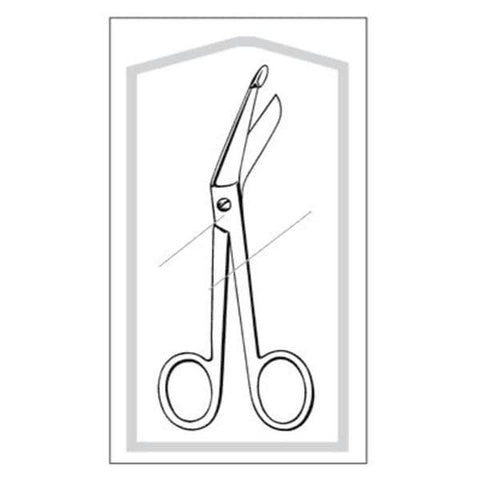 Sklar Instruments Scissors Bandage Lister Econo 5-1/2" Blunt/Blunt Smooth Angled SS Disp 50/Bx - 96-2502