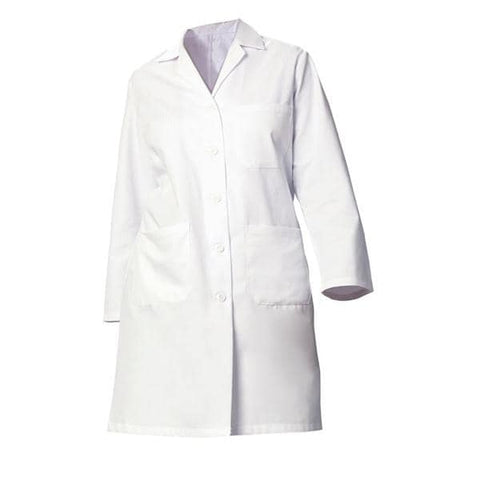 Fashion Seal Lab Coat Traditional Length 65% Polyester / 35% Cotton Womens Wht Sz 14 39.5" Each - 486-14