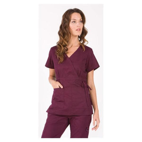 koi Design LLC Shirt Scrub 137 Katelyn Womens X-Small Merlot Each - 137-48-XS