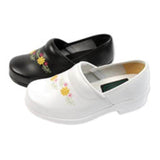 Cape Clogs Inc Clog Closed Back Leather / Wood Base Cape Clogs Womens Adult White Size 7 Each - 2009669W37