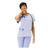 Urbane (TM) Shirt Scrub Urbane 9577 Sophie Crossover Womens X-Small Ceil Blue Each - 9577-BCAH-XS