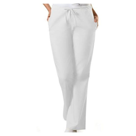 Cherokee Workwear Scrub Pant 4101 Womens X-Small White Each - 4101-WHTW-XS